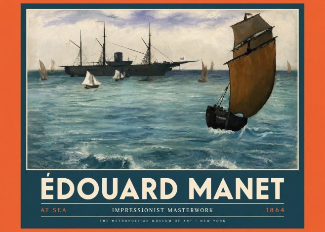 Édouard Manet At Sea No4 - Affiche
