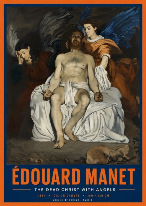 Édouard Manet The Dead Christ with Angels No2 - Affiche