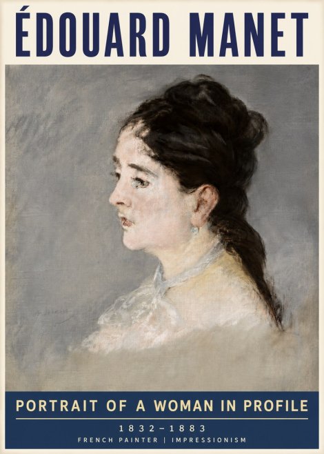 Édouard Manet Portrait of a Woman in Profile No6 - Affiche