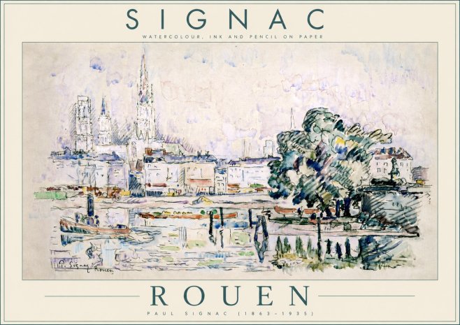 Signac Rouen No4 - Affiche