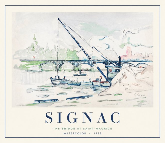 Signac The Bridge at Saint-maurice No1 - Affiche