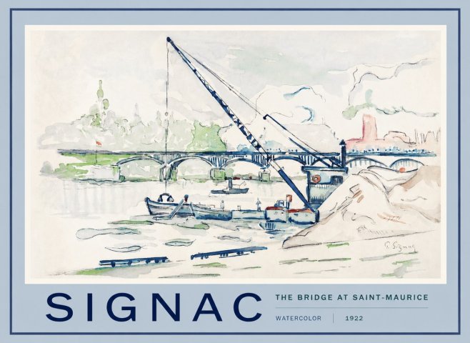 Signac The Bridge at Saint-maurice No2 - Affiche