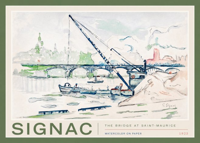 Signac The Bridge at Saint-maurice No4 - Affiche