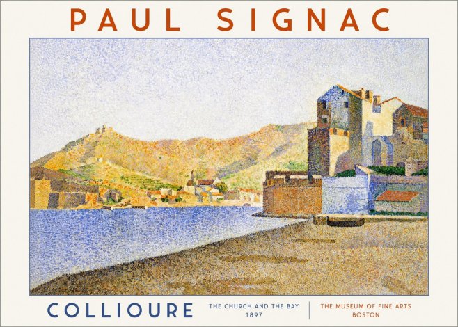 Signac Collioure - the Church and the Bay No2 - Affiche