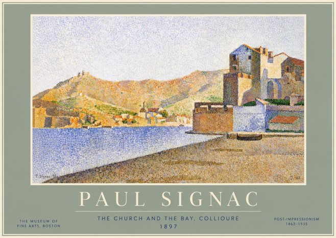 Signac Collioure - the Church and the Bay No6 - Affiche