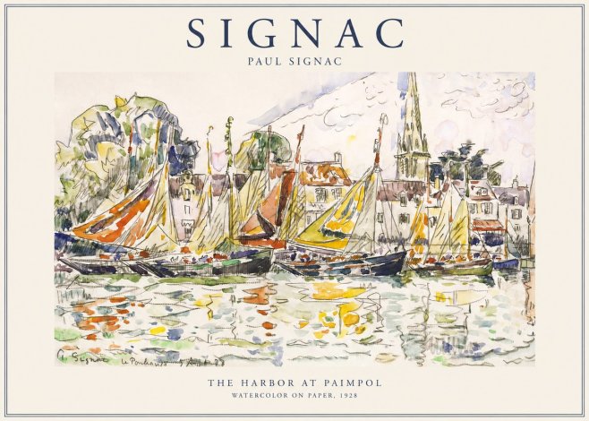 Signac The Harbor at Paimpol No1 - Affiche