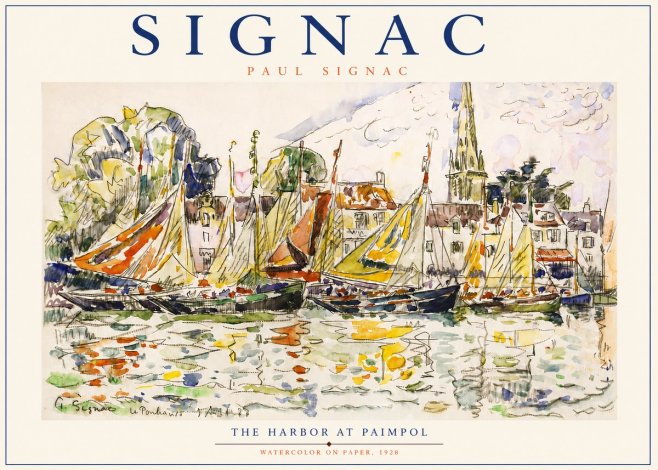 Signac The Harbor at Paimpol No3 - Affiche
