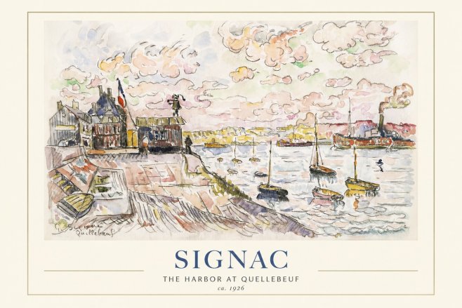 Signac The Harbor at Quellebeuf No1 - Affiche