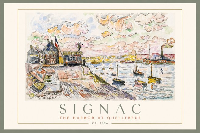 Signac The Harbor at Quellebeuf No3 - Affiche