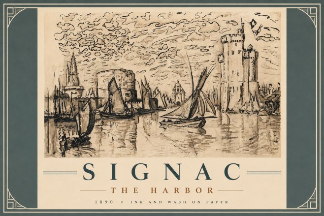 Signac The Harbor II No5 - Affiche
