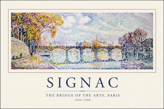 Signac The Bridge of the Arts, Paris No1 - Affiche