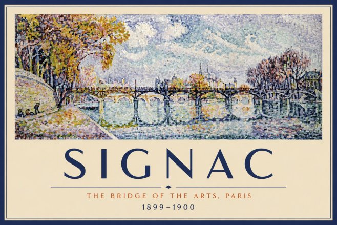 Signac The Bridge of the Arts, Paris No4 - Affiche