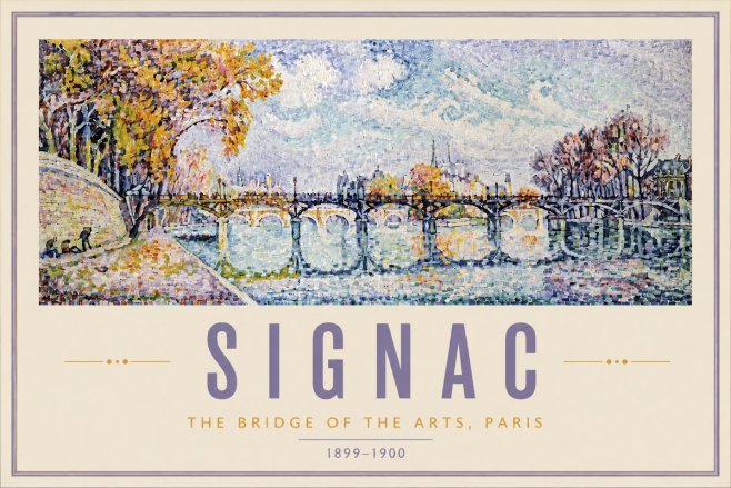 Signac The Bridge of the Arts, Paris No6 - Affiche