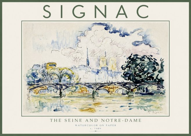 Signac The Seine and Notre-dame No3 - Affiche