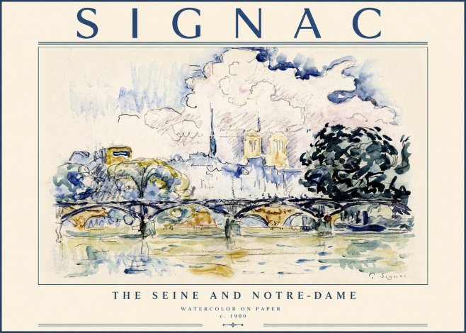 Signac The Seine and Notre-dame No4 - Affiche