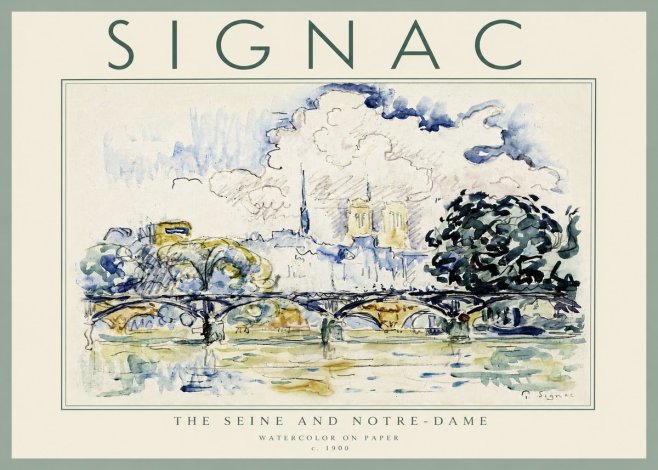 Signac The Seine and Notre-dame No5 - Affiche