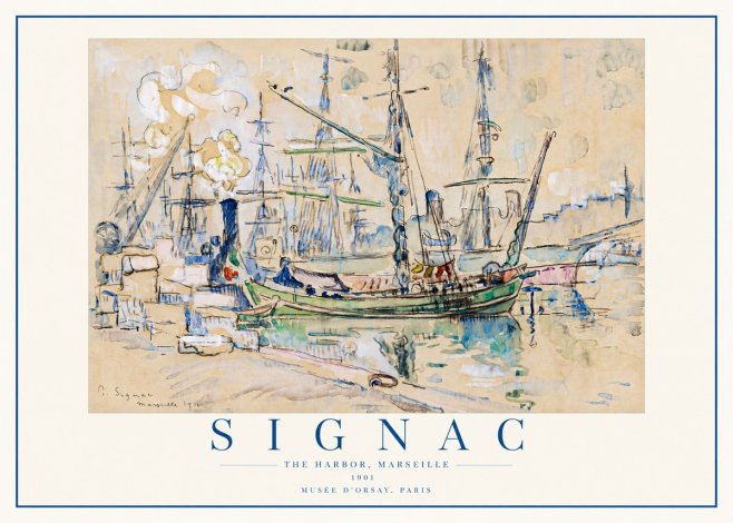 Signac The Harbor, Marseille No4 - Affiche