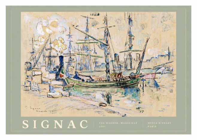 Signac The Harbor, Marseille No5 - Affiche