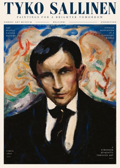 Tyko Sallinen Portrait of a Man II No6 - Affiche