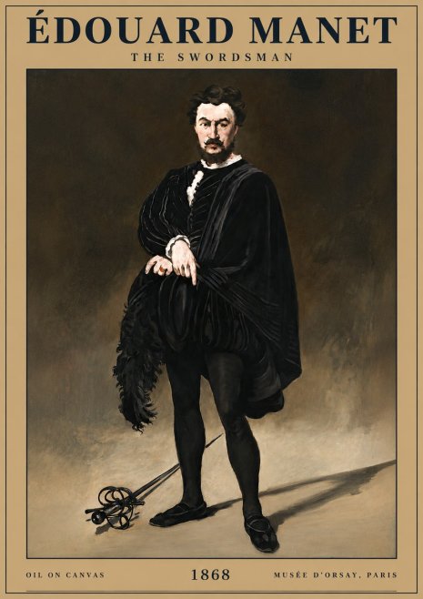 Édouard Manet The Swordsman No3 - Affiche