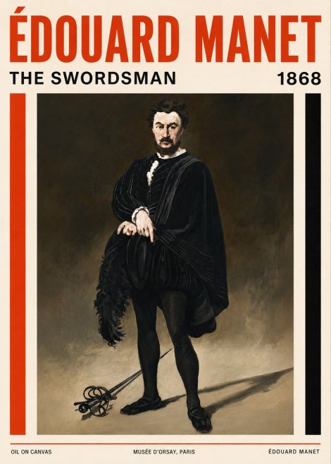 Édouard Manet The Swordsman No4 - Affiche