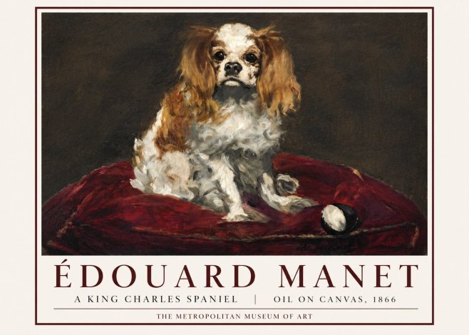 Édouard Manet A King Charles Spaniel No3 - Affiche