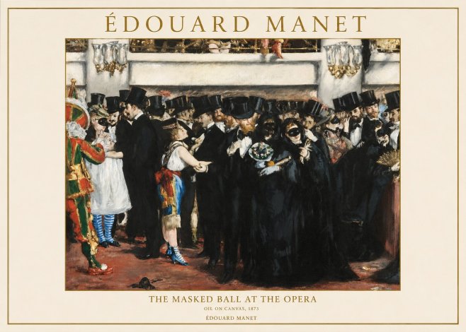 Édouard Manet The Masked Ball at the Opera No1 - Affiche