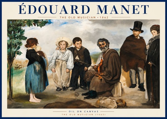 Édouard Manet The Old Musician - 1862 No5 - Affiche