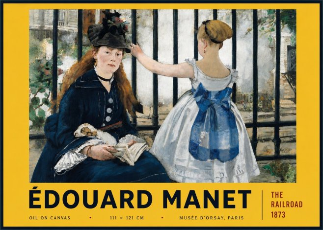 Édouard Manet The Railroad No6 - Affiche