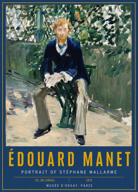 Édouard Manet Portrait of Stéphane Mallarmé II No2 - Affiche