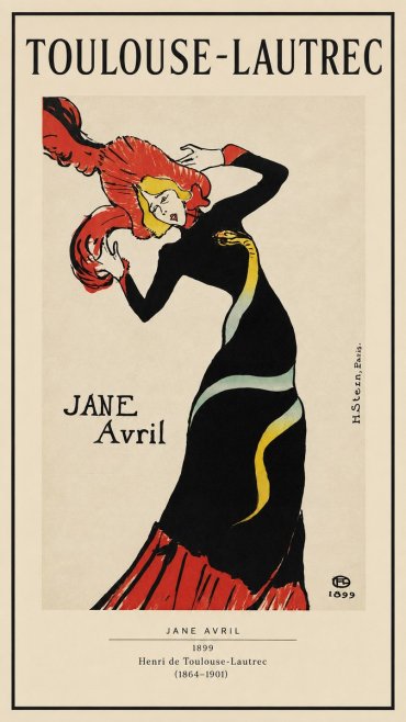 Toulouse-Lautrec Jane Avril No1 - Affiche