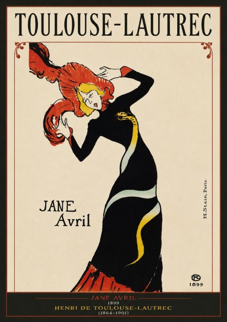 Toulouse-Lautrec Jane Avril No4 - Affiche