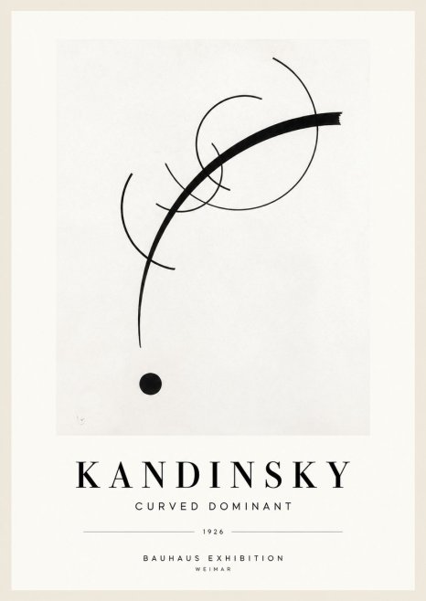 Kandinsky Curved Dominant No1 - Affiche