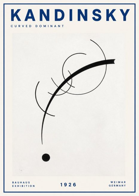 Kandinsky Curved Dominant No2 - Affiche