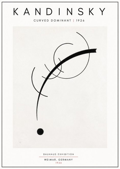 Kandinsky Curved Dominant No5 - Affiche