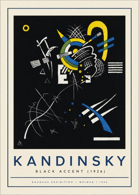 Kandinsky Black Accent (1926) No2 - Affiche