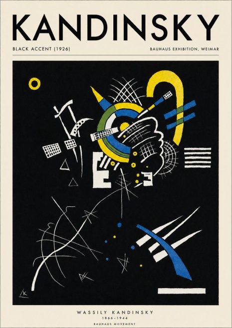 Kandinsky Black Accent (1926) No3 - Affiche