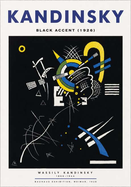 Kandinsky Black Accent (1926) No4 - Affiche