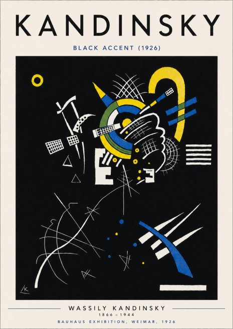 Kandinsky Black Accent (1926) No6 - Affiche