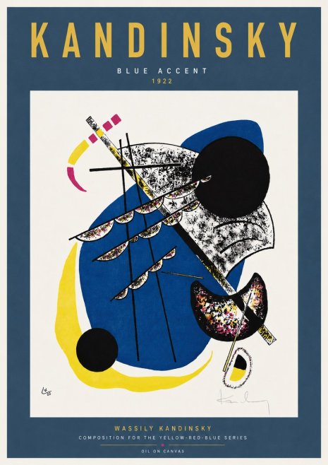 Kandinsky Blue Accent No3 - Affiche