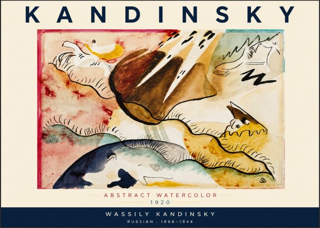 Kandinsky Abstract Watercolor No2 - Affiche