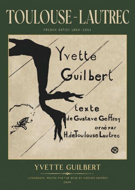 Toulouse-Lautrec Yvette Guilbert No2 - Affiche