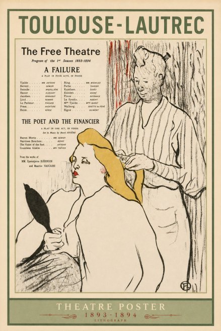 Toulouse-Lautrec Le Théâtre Libre - Une Faillite / Le Poète Et Le Financier No2 - Affiche