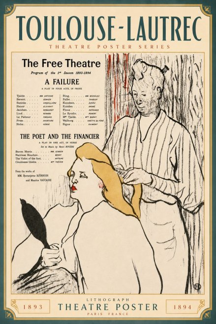 Toulouse-Lautrec Le Théâtre Libre - Une Faillite / Le Poète Et Le Financier No6 - Affiche