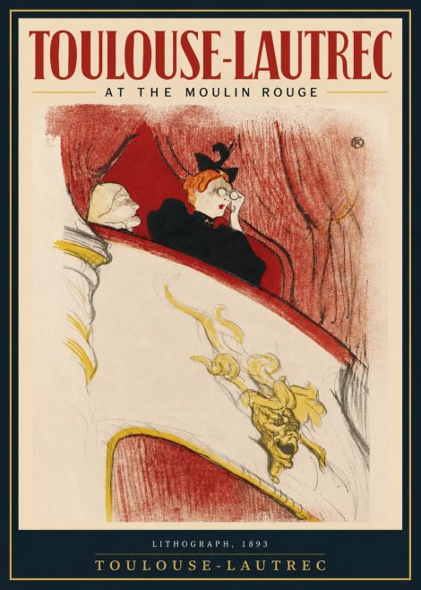 Toulouse-Lautrec At the Moulin Rouge No2 - Affiche