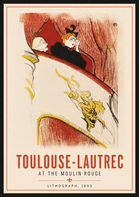 Toulouse-Lautrec At the Moulin Rouge No6 - Affiche