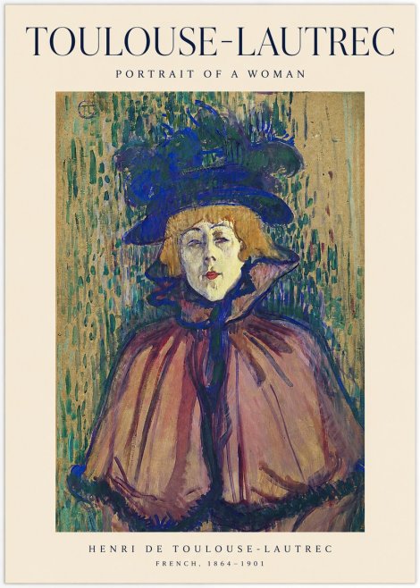 Toulouse-Lautrec Portrait of a Woman No1 - Affiche