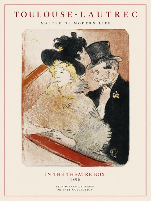 Toulouse-Lautrec In the Theatre Box No1 - Affiche