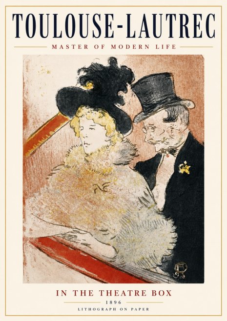Toulouse-Lautrec In the Theatre Box No3 - Affiche