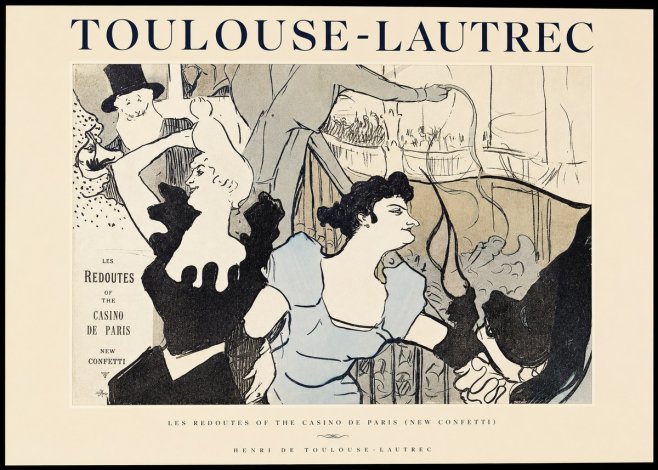 Toulouse-Lautrec Les Redoutes of the Casino De Paris (New Confetti) No1 - Affiche